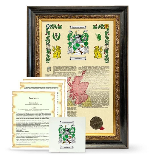 Maharry Framed Armorial, Symbolism and Large Tile - Heirloom