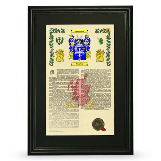 McArtor Deluxe Armorial Framed - Black