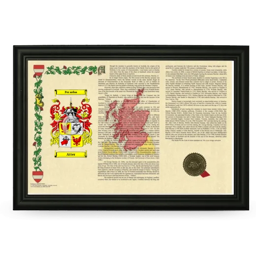 Atter Armorial Landscape Framed - Black