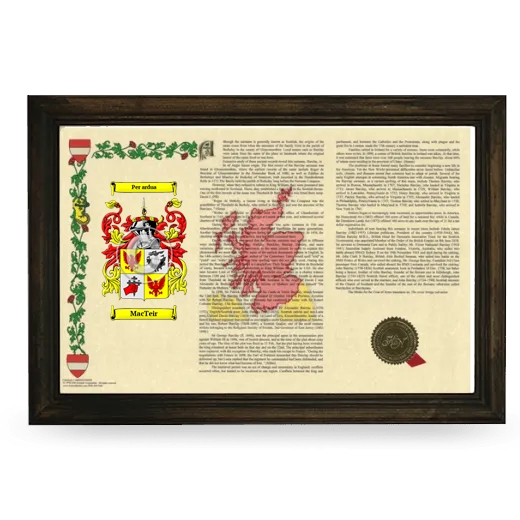 MacTeir Armorial Landscape Framed - Brown