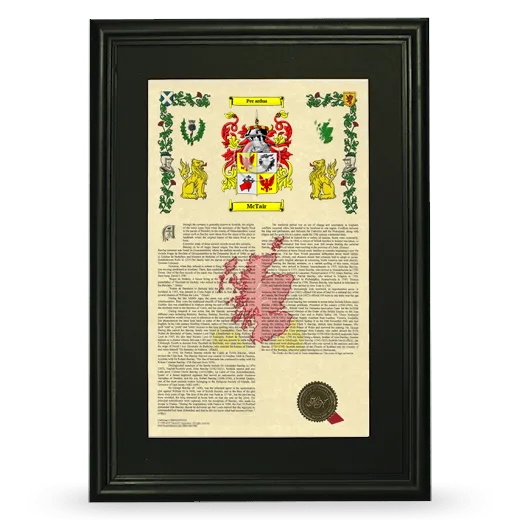 McTair Deluxe Armorial Framed - Black