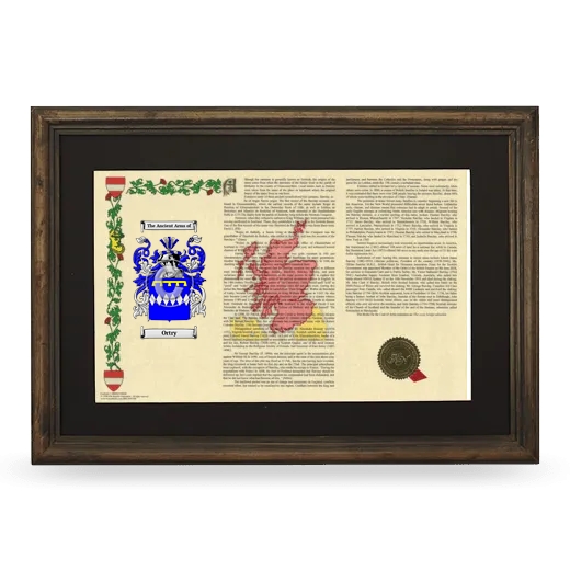 Ortry Deluxe Armorial Landscape Framed - Brown