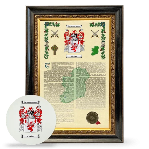 Cawley Framed Armorial History and Mouse Pad - Heirloom