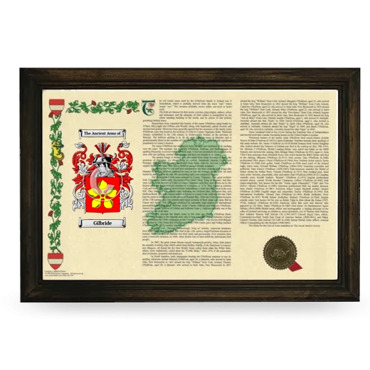 Gilbride Armorial Landscape Framed - Brown