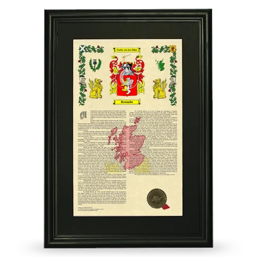 Broombe Deluxe Armorial Framed - Black