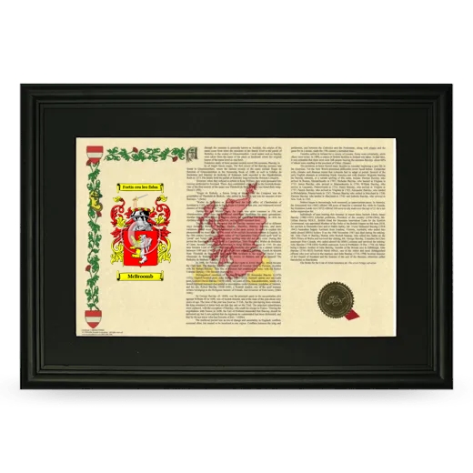 McBroomb Deluxe Armorial Landscape Framed- Black