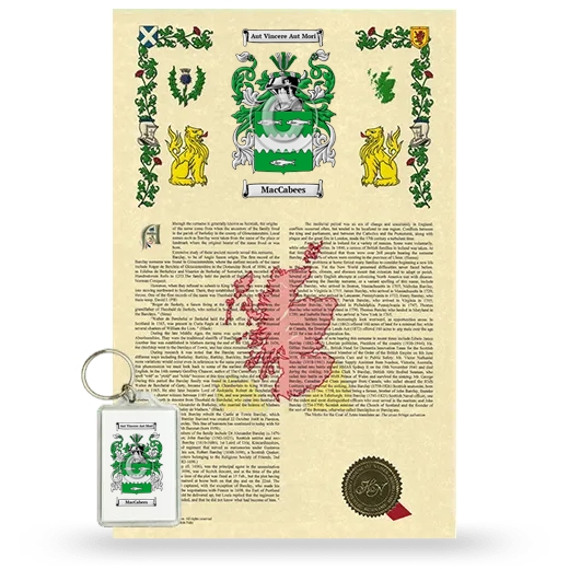 MacCabees Armorial History and Keychain Package