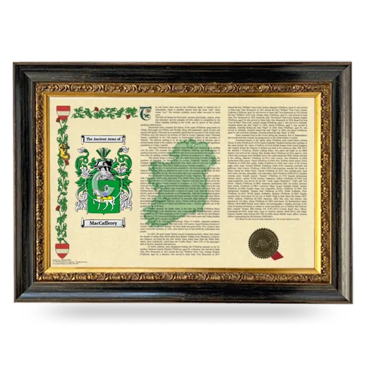 MacCafferey Armorial Landscape Framed - Heirloom