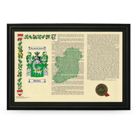 MacGaw Armorial Landscape Framed - Black