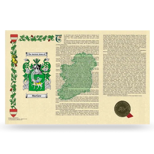 MacGaw Armorial History Landscape Style