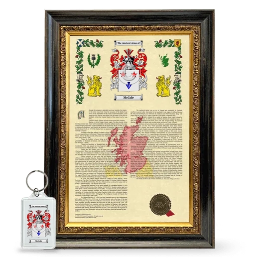 McCole Framed Armorial History and Keychain - Heirloom