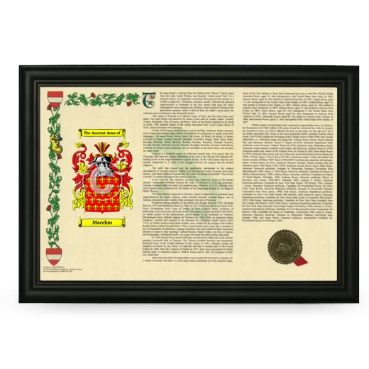 Macchio Armorial Landscape Framed - Black