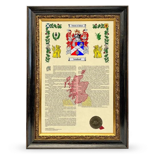 Lendand Armorial History Framed - Heirloom