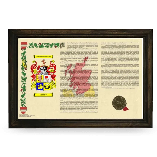 Combee Armorial Landscape Framed - Brown