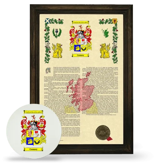 Coomey Framed Armorial History and Mouse Pad - Brown