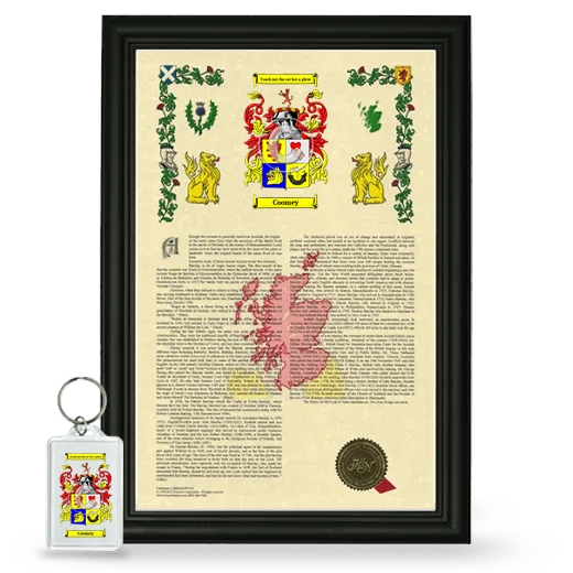 Coomey Framed Armorial History and Keychain - Black