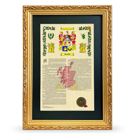 MacOmb Deluxe Armorial Framed - Gold