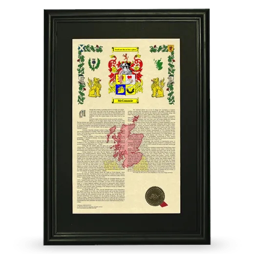 McCommie Deluxe Armorial Framed - Black