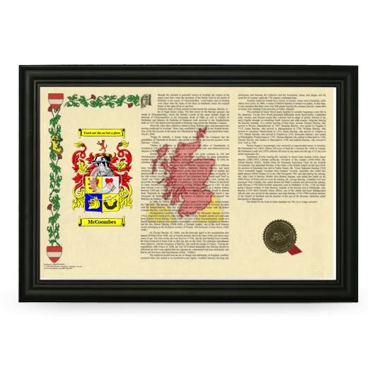 McCoombes Armorial Landscape Framed - Black