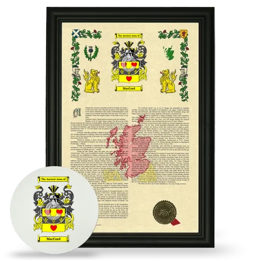 MacCord Framed Armorial History and Mouse Pad - Black