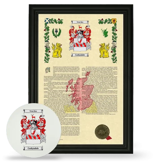 Corkyndale Framed Armorial History and Mouse Pad - Black