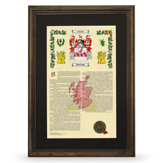 MacCorqu Deluxe Armorial Framed - Brown