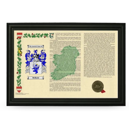 McRorie Armorial Landscape Framed - Black