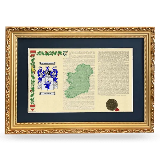 McRorie Deluxe Armorial Landscape Framed - Gold