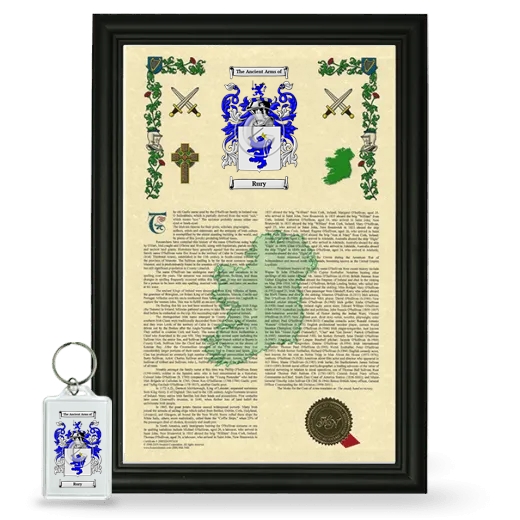 Rury Framed Armorial History and Keychain - Black