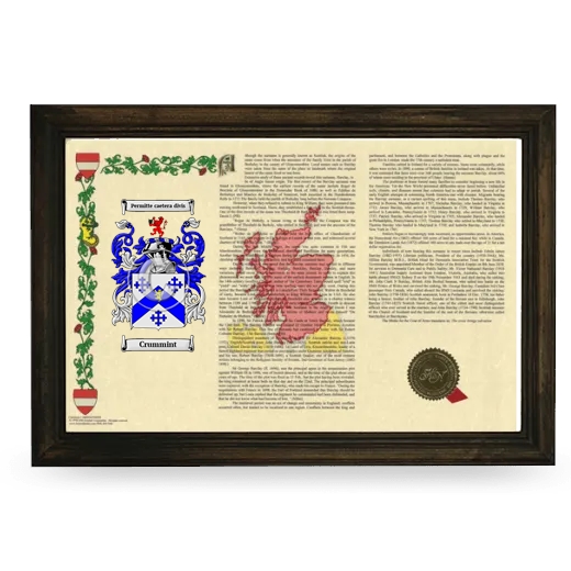 Crummint Armorial Landscape Framed - Brown