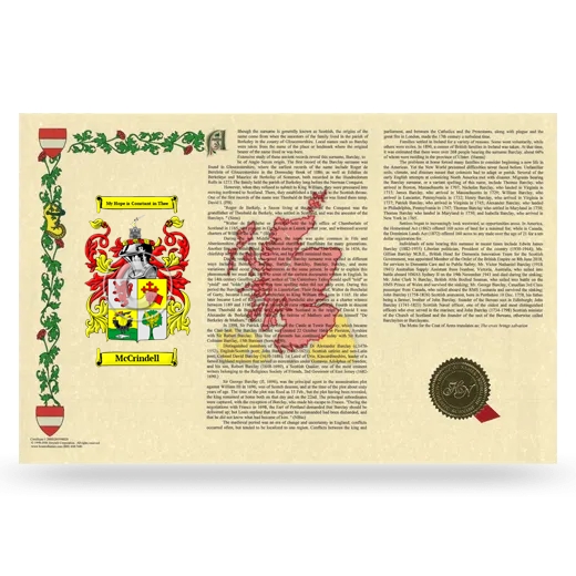 McCrindell Armorial History Landscape Style