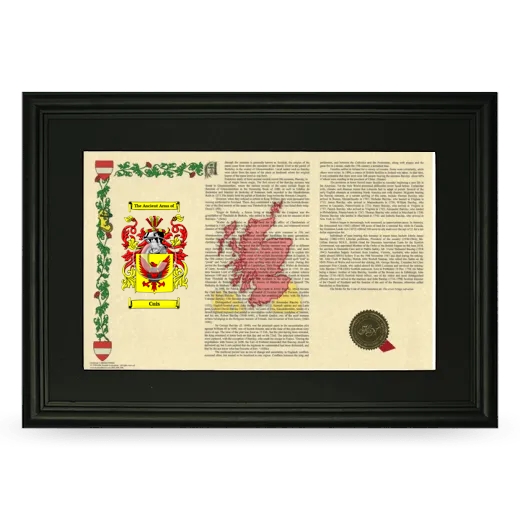 Cuis Deluxe Armorial Landscape Framed- Black