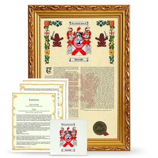 Maccullo Framed Armorial, Symbolism and Large Tile - Gold