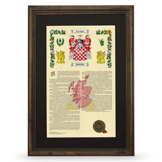 MacCuley Deluxe Armorial Framed - Brown