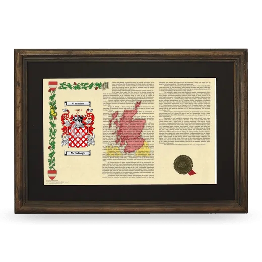 McCalaogh Deluxe Armorial Landscape Framed - Brown