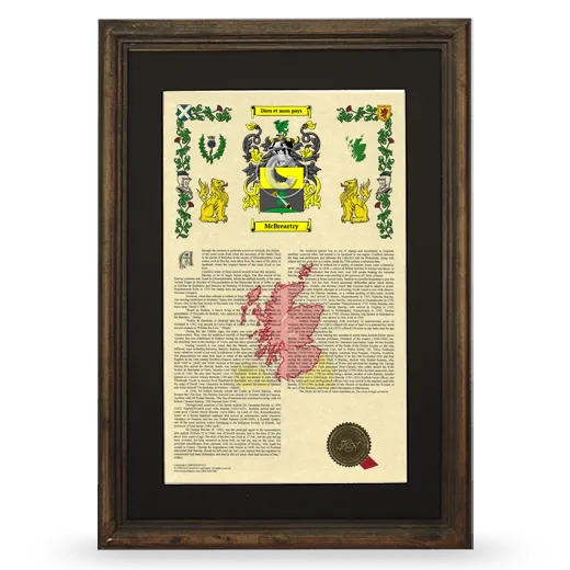 McBreartry Deluxe Armorial Framed - Brown