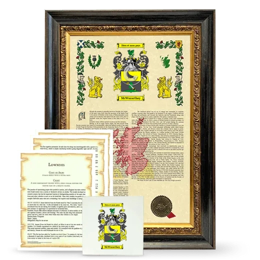 McWurarthay Framed Armorial, Symbolism and Large Tile - Heirloom