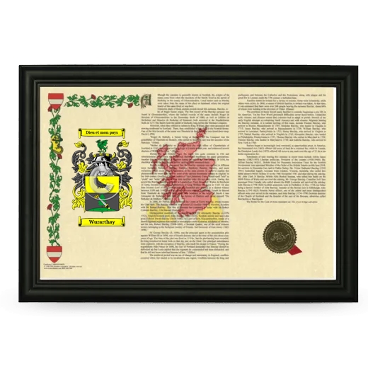 Wurarthay Armorial Landscape Framed - Black