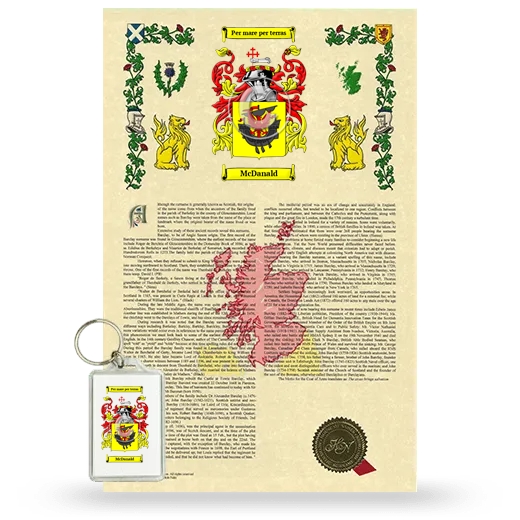 McDanald Armorial History and Keychain Package