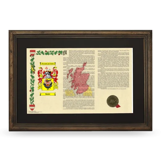 Rante Deluxe Armorial Landscape Framed - Brown