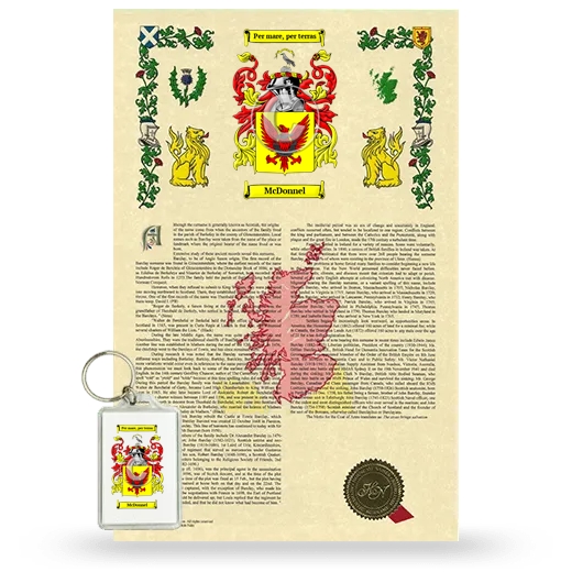 McDonnel Armorial History and Keychain Package