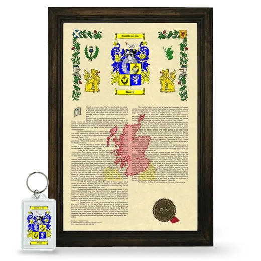 Douil Framed Armorial History and Keychain - Brown