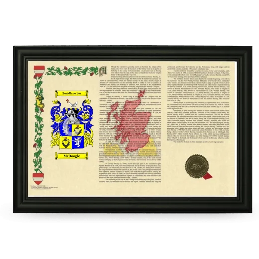 McDoogle Armorial Landscape Framed - Black