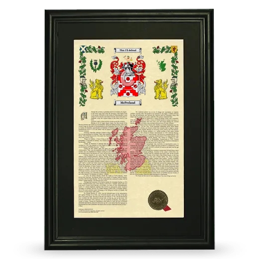 McPerland Deluxe Armorial Framed - Black