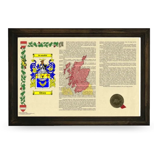 Elivary Armorial Landscape Framed - Brown