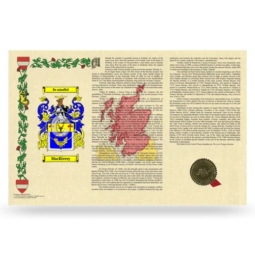 MacKivery Armorial History Landscape Style