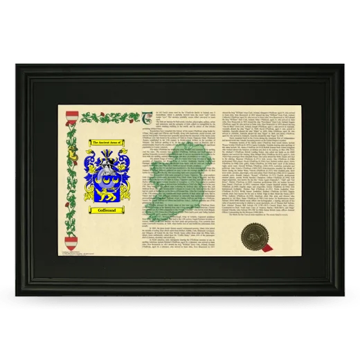 Gofferand Deluxe Armorial Landscape Framed- Black