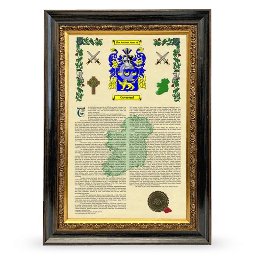 Goverend Armorial History Framed - Heirloom