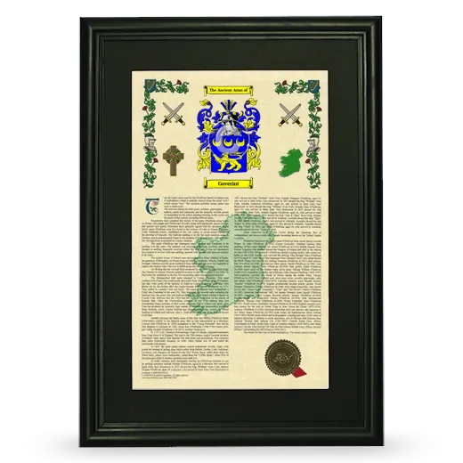 Goverint Deluxe Armorial Framed - Black