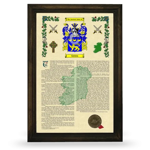 Govern Armorial History Framed - Brown